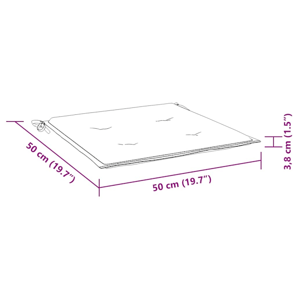 vidaXL Stolsdynor 6 st antracit 50x50x4 cm oxfordtyg Antracit