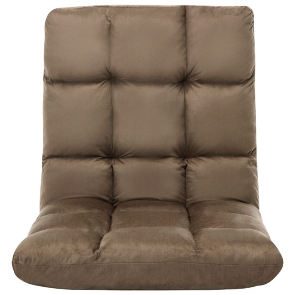 vidaXL Golvstol vikbar taupe mikrofiber Taupe