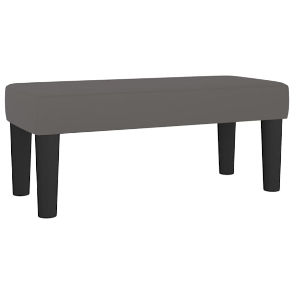 vidaXL Ramsäng med madrass grå 90x190 cm konstläder Grå