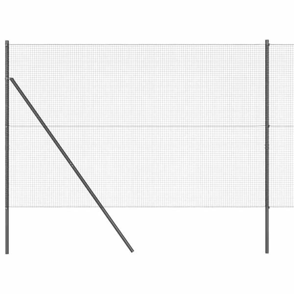 vidaXL Utomhus Svetsat Trådstängsel Markfäste 50 x 1,4 m Grå Mesh Grå