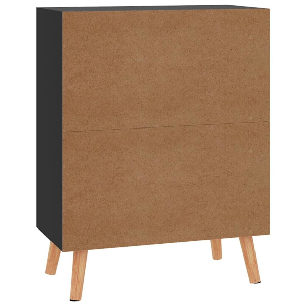 vidaXL Skänk svart högglans 60x30x72 cm konstruerat trä Svart