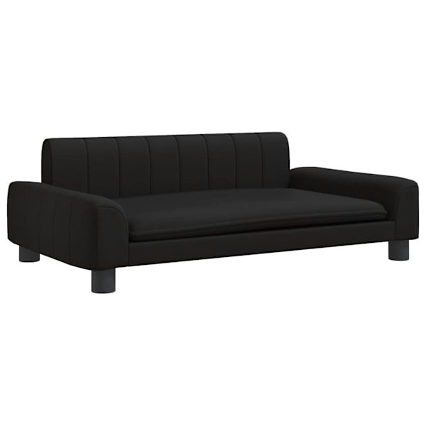 vidaXL Barnsoffa svart 90x53x30 cm konstläder Svart