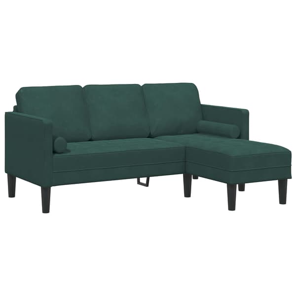 vidaXL Soffset 2 st Mörkgrön Polyester Grön