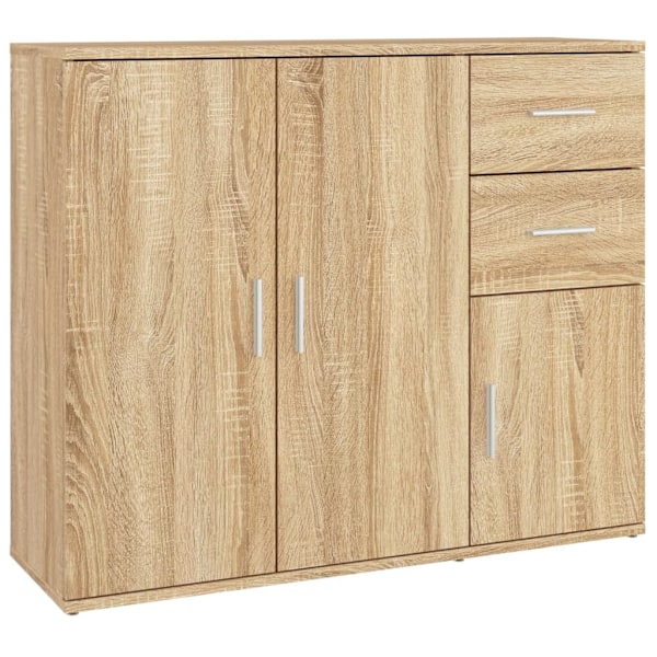 vidaXL Skänk sonoma-ek 91x29,5x75 cm konstruerat trä Brun