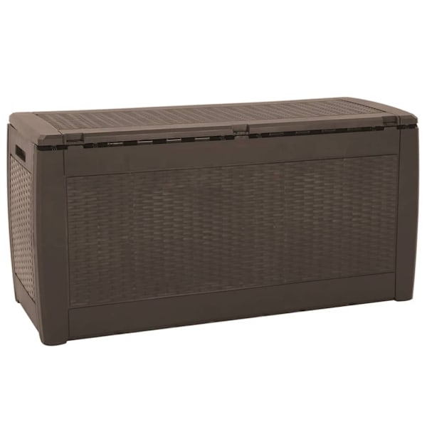vidaXL Dynbox brun 119x48x60 cm polypropen Brun