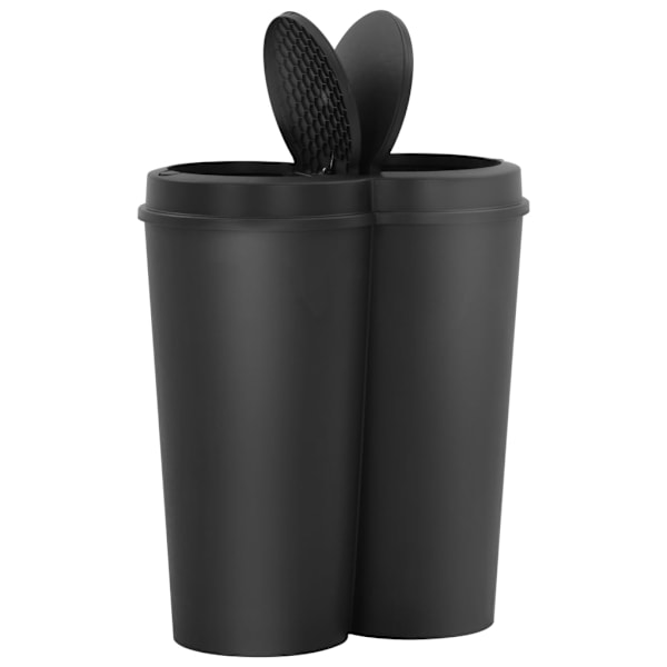 vidaXL Dubbel sophink svart 50 L Svart