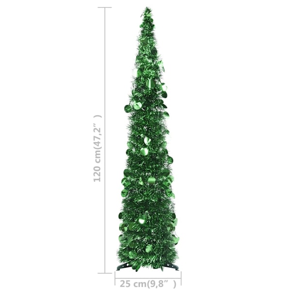 vidaXL Pop-up plastgran grön 120 cm PET Grön