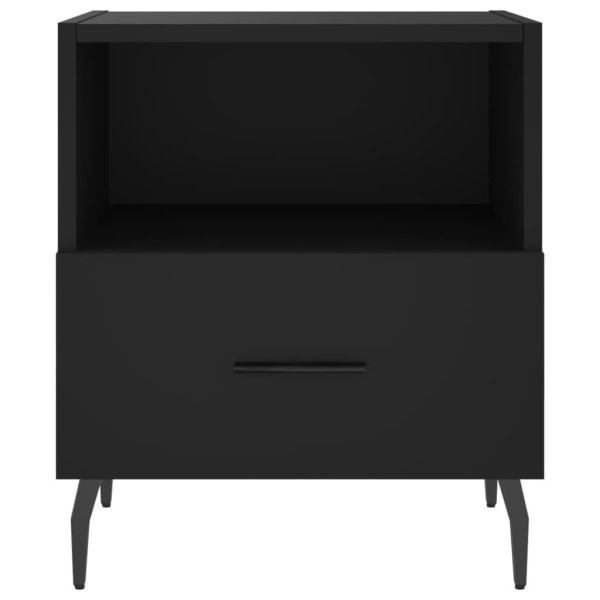 vidaXL Sängbord 2 st svart 40x35x47,5 cm konstruerat trä Svart