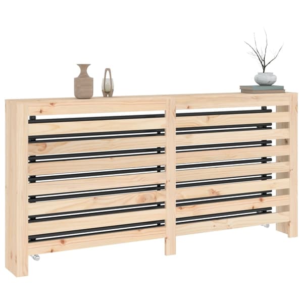 vidaXL Elementskydd 169x19x84 cm massiv furu Brun