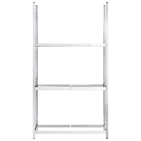 vidaXL Däckställ 3 hyllplan silver 4 st 110x40x200 cm stål Silver