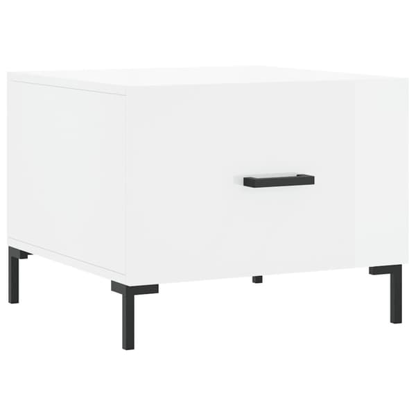 vidaXL Soffbord vit högglans 50x50x40 cm konstruerat trä Vit