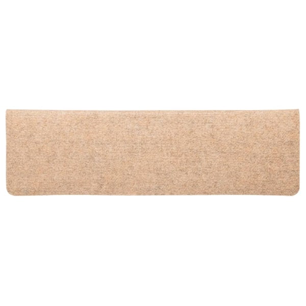 vidaXL Trappstegsmattor 10 st gräddvit 65x21x4 cm brodyr Brun