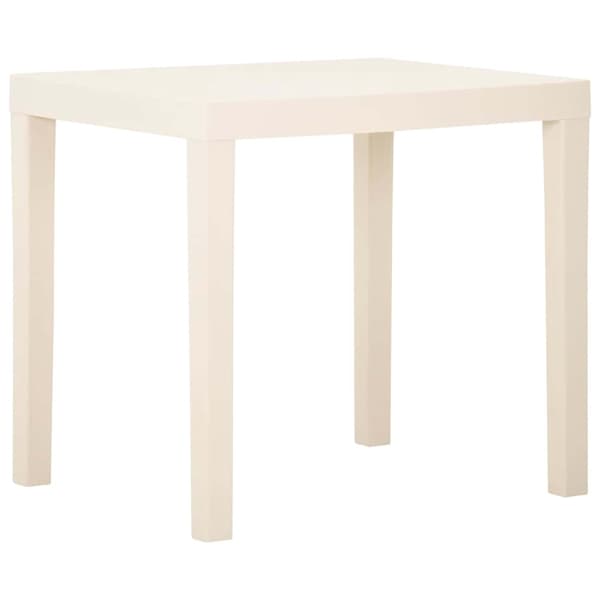 vidaXL Trädgårdsbord vit 79x65x72 cm plast Vit