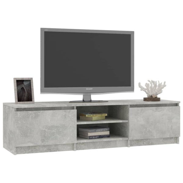 vidaXL Tv-bänk betonggrå 140x40x35,5 cm konstruerat trä grå