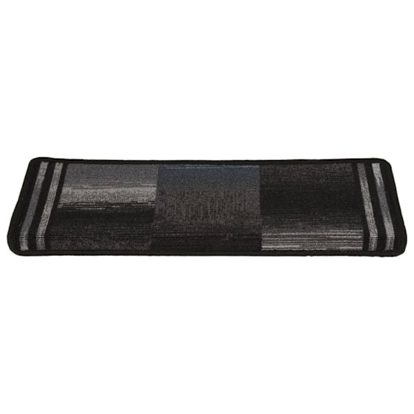 vidaXL Trappstegsmattor självhäftande 5 st 65x21x4 cm svart och grå Svart
