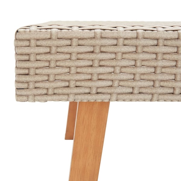 vidaXL Loungeset för trädgården med dynor 3 delar konstrotting beige Beige