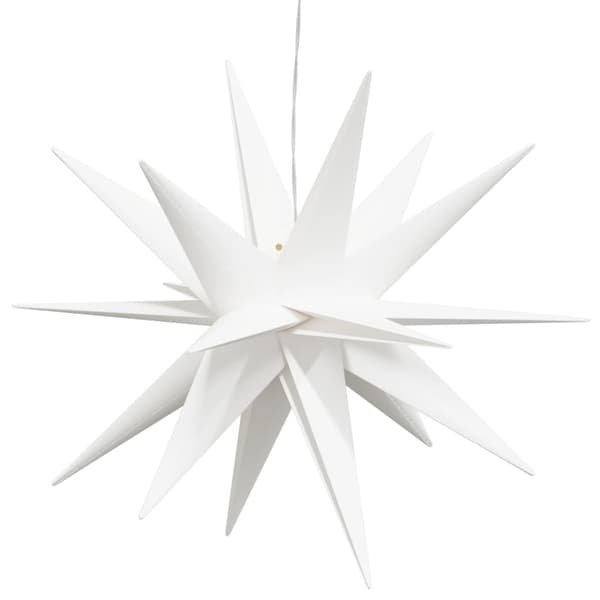 vidaXL Stjärnor med LED-belysning 3 st vikbar vit White