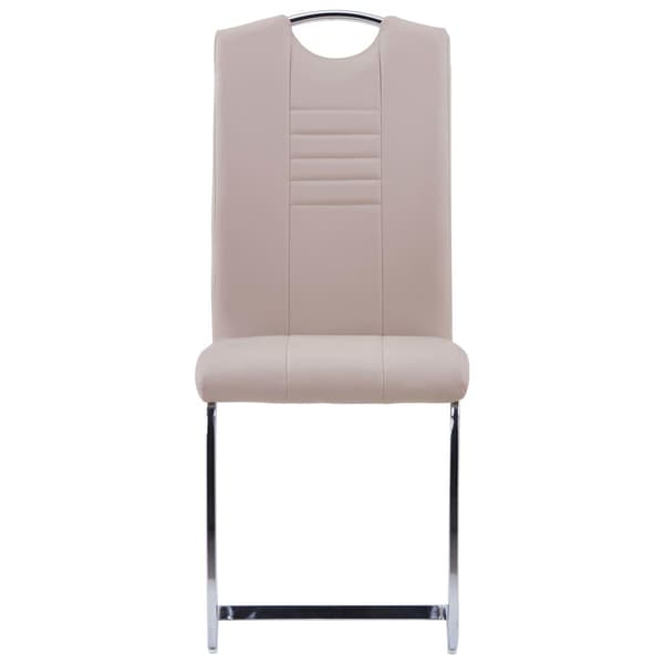 vidaXL Matgrupp 7 delar konstläder cappuccino Brun