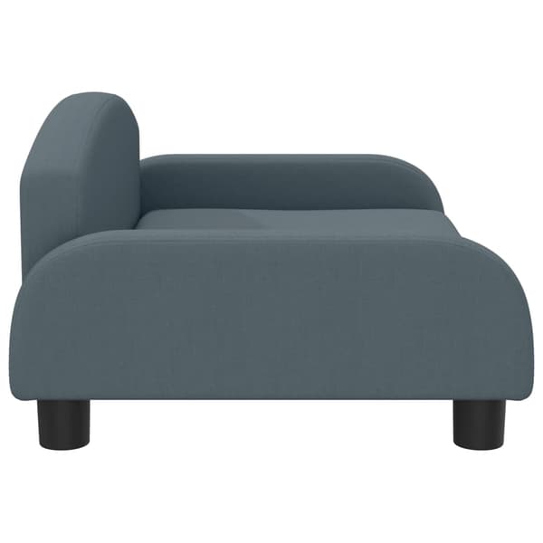 vidaXL Barnsoffa mörkgrå 70x45x30 cm tyg Grå