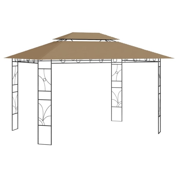 vidaXL Paviljong 4x3x2,7 m taupe 160 g/m² Taupe