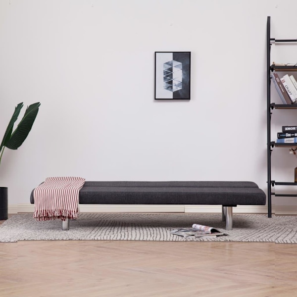 vidaXL Bäddsoffa mörkgrå polyester grå