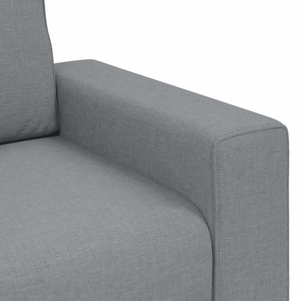 vidaXL Soffgrupp med dynor 3 delar ljusgrå tyg Grå