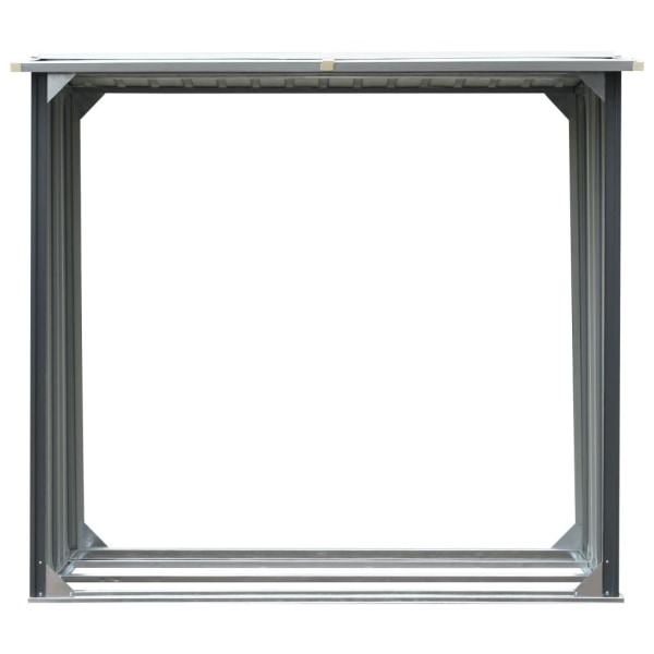 vidaXL Vedskjul galvaniserat stål 172x91x154 cm grå Grå