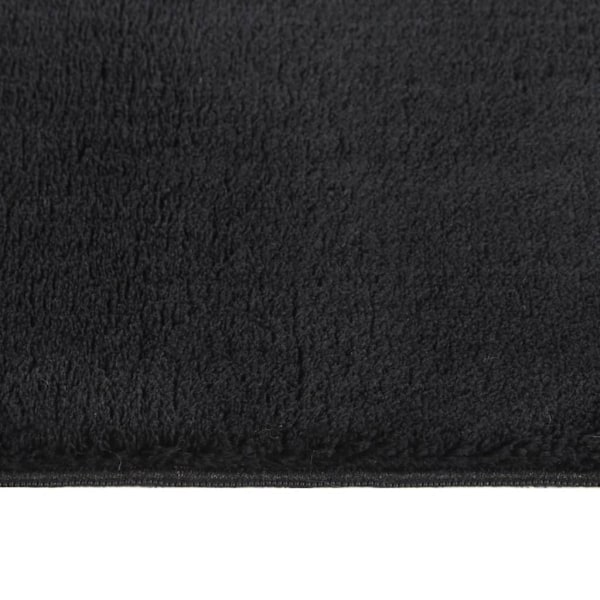 vidaXL Tvättbar matta kort lugg 80x150 cm halkfri svart Svart