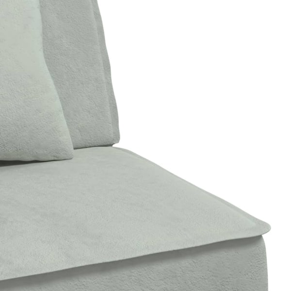 vidaXL L-formad bäddsoffa ljusgrå 255x140x70 cm sammet Grå