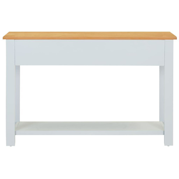 vidaXL Konsolbord 118x35x77 cm massiv ek grå