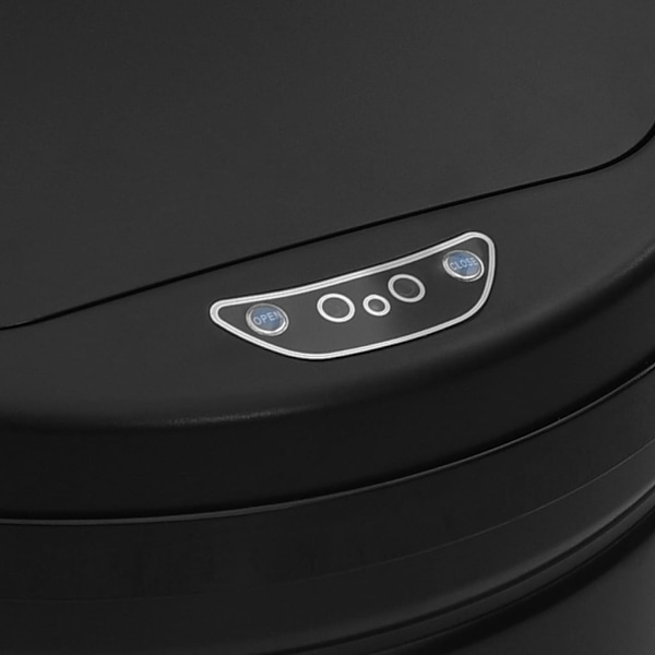 vidaXL Soptunna med automatisk sensor 30 L kolstål svart Svart