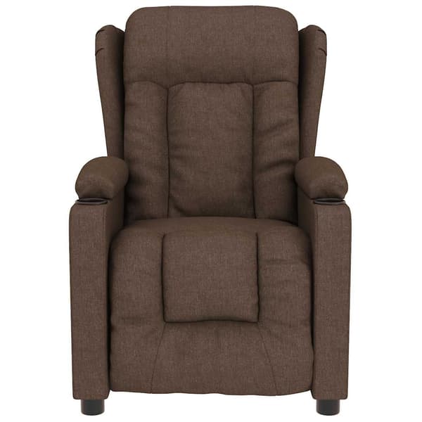 vidaXL Massagefåtölj brun tyg Brun
