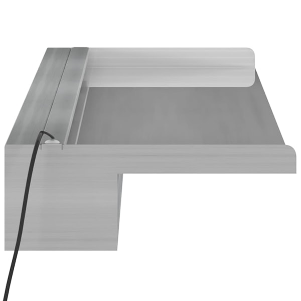vidaXL Vattenfall med RGB LED rostfritt stål 108 cm Silver