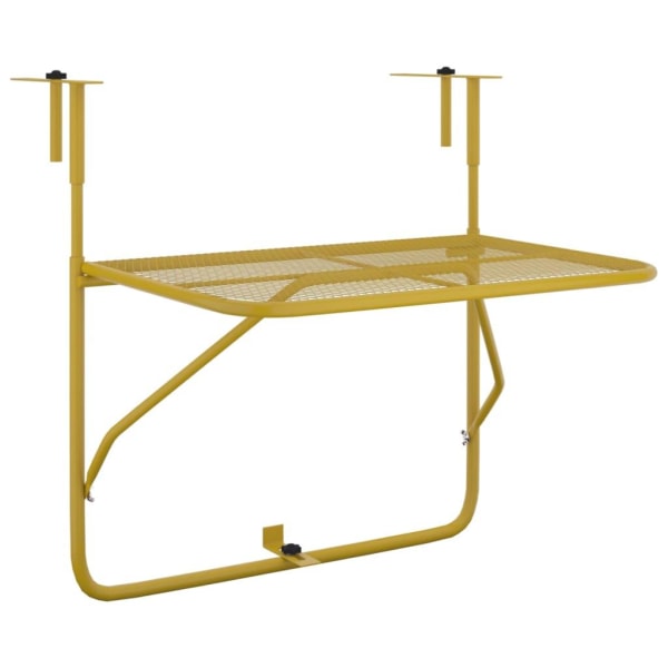 vidaXL Balkongbord guld 60x40 cm stål Guld