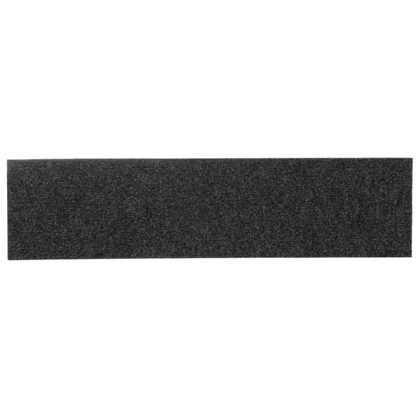 vidaXL Trappmattor självhäftande 15 st 76x20 cm antracit rektangulära grå