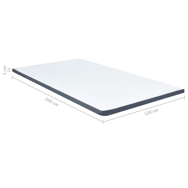 vidaXL Bäddmadrass för resårsäng 200x120x5 cm Vit