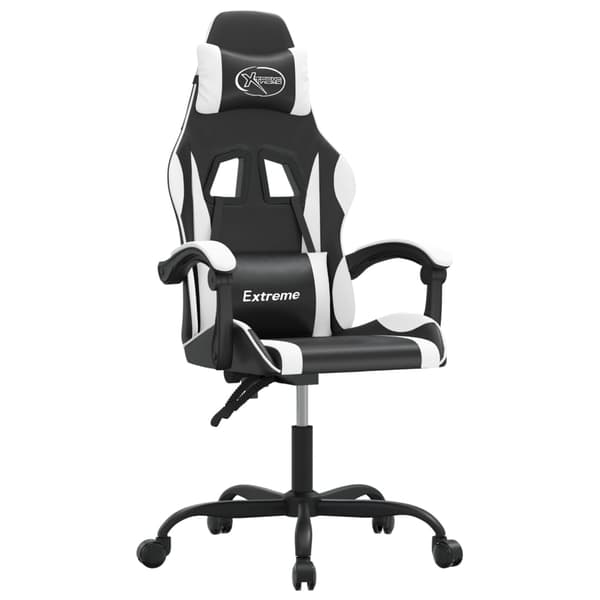 vidaXL Gamingstol svart och vit konstläder Vit