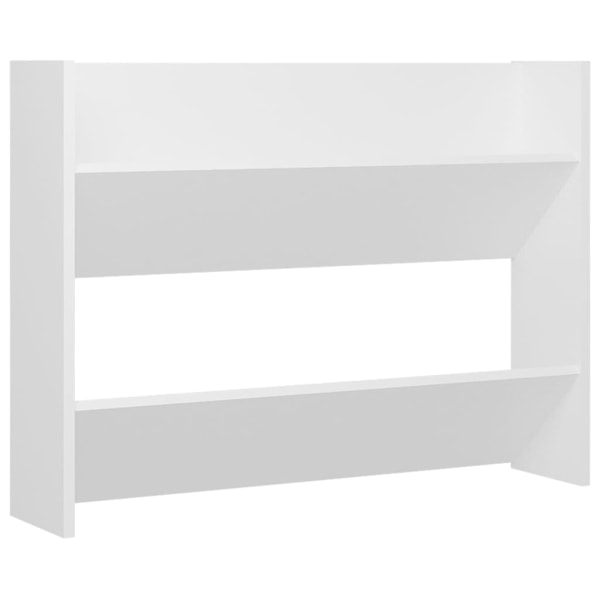 vidaXL Väggmonterat skoställ vit 80x18x60 cm konstruerat trä Vit