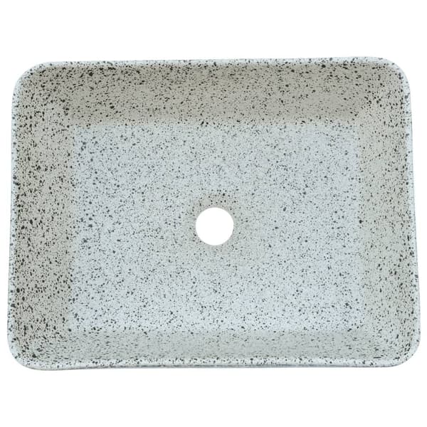 vidaXL Handfat grå och blå rektangulär 46x35,5x13 cm keramik Grå