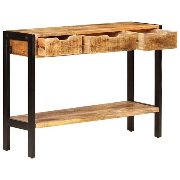 vidaXL Skänk med 3 lådor 110x35x75 cm massivt mangoträ Brun