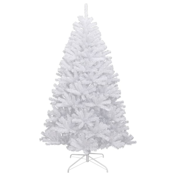 vidaXL Plastgran med snö gångjärn 120 cm Vit