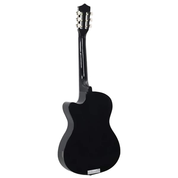 vidaXL Gitarr 12 delar med 6 strängar western svart 38" Svart