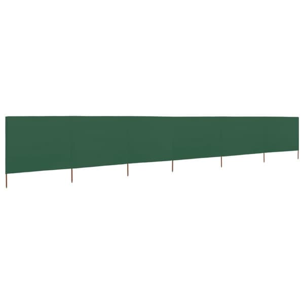 vidaXL Vindskydd 6 paneler tyg 800x80 cm grön Grön