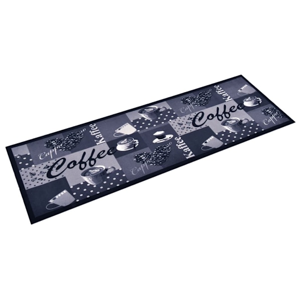 vidaXL Köksmatta maskintvättbar kaffe blå 60x300 cm multifärg