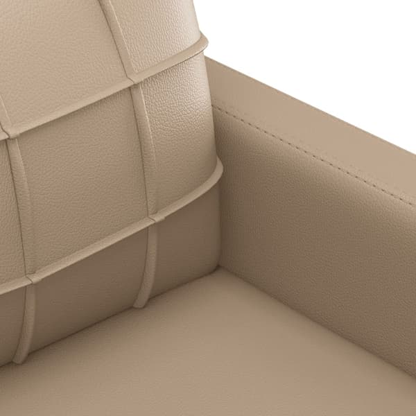 vidaXL 2-sitssoffa cappuccino 140 cm konstläder Brun