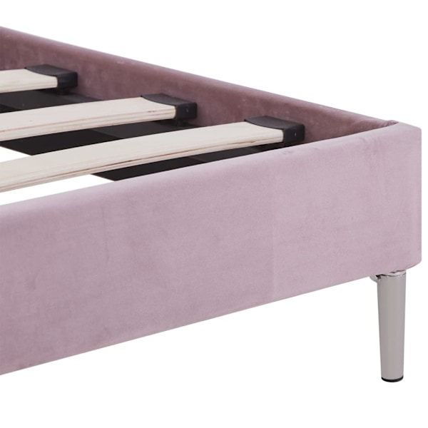 vidaXL Sängram med LEDs utan madrass rosa tyg 180x200 cm Rosa