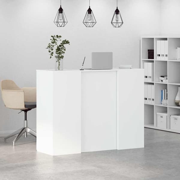 vidaXL Receptionsdisk vit 135x50x103,5 cm konstruerat trä Vit