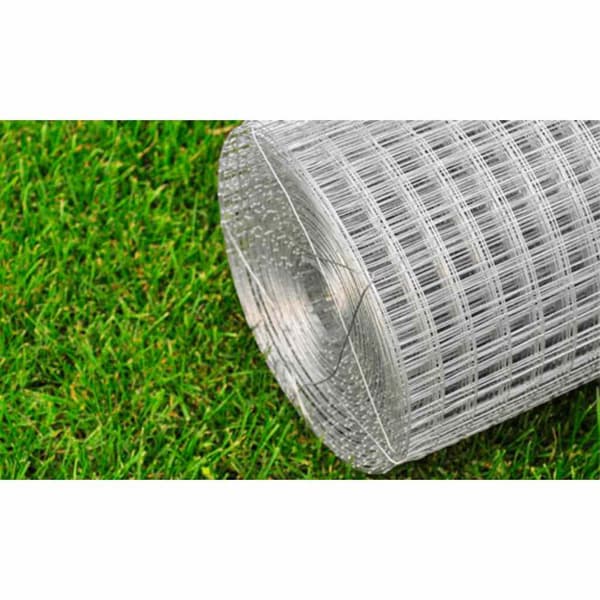 vidaXL Hönsnät galvaniserat stål 25x1 m silver Silver