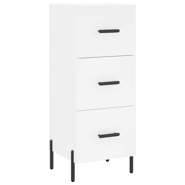 vidaXL Skänk vit 34,5x34x90 cm konstruerat trä Vit