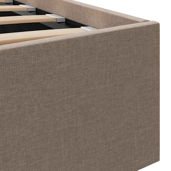 vidaXL Sängram hydraulisk förvaring utan madrass taupe 180x200 cm Taupe